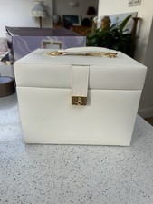 Jewellery Box Cream PVC Faux Leather
