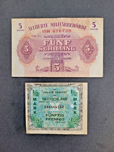 1944 schilling 1 2 mark - 1944,