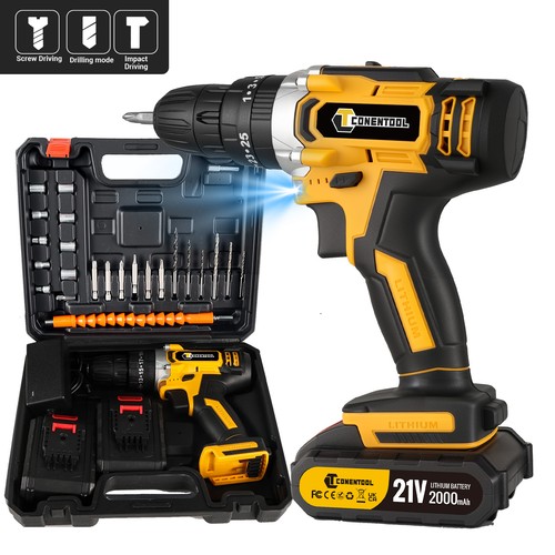 21v cordless drill set - 21v,
