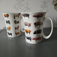 The Leonardo Collection Mugs x 2 Pigs Sheep Fine China