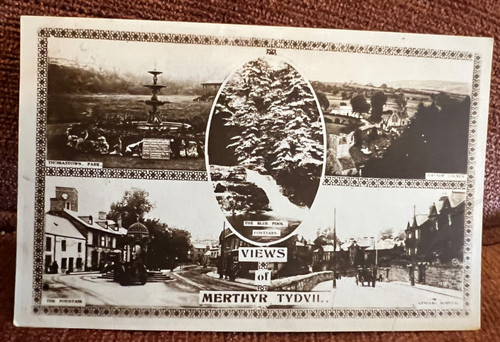 Antique postcard merthyr - antique,