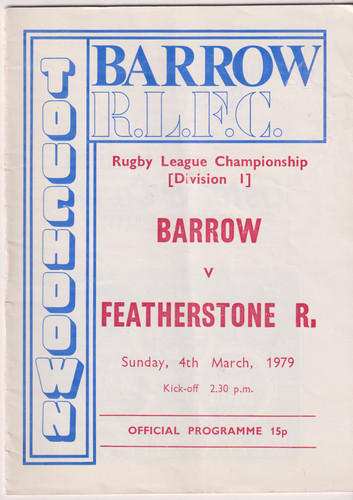 Barrow rlfc featherstone - v,