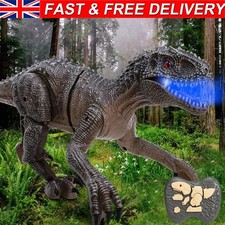 2.4G RC Dinosaur Toys Big Walking Realistic Velociraptor Dinosaur Robot Toy Gift