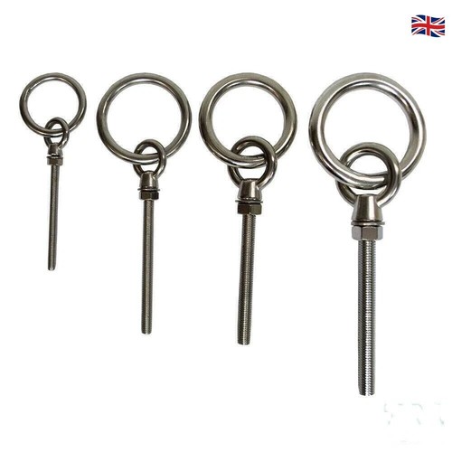 Stainless steel ring eye bolt - stainless,
