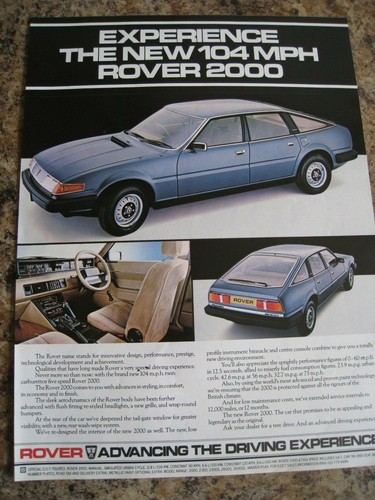 Rover 2000 car 104 mph - 2000,