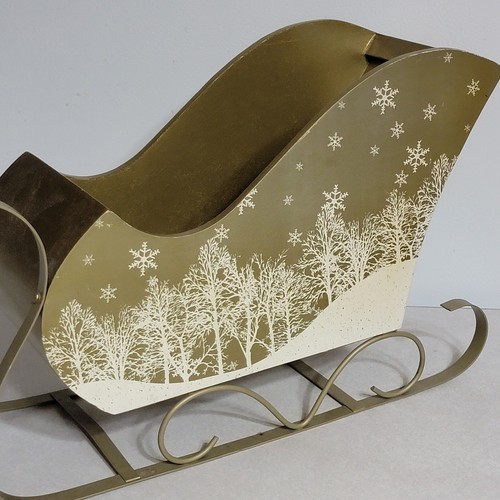 Wooden sleigh painted - sleigh,