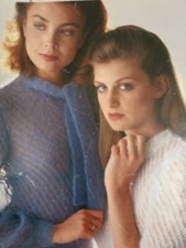 Vtg Knitting Pattern Twilleys Wisper 6600 Ladies Jumper Top Mohair 32-42”