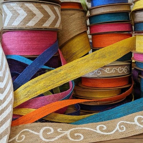 Quality hessian ribbon 10mm - hessian,