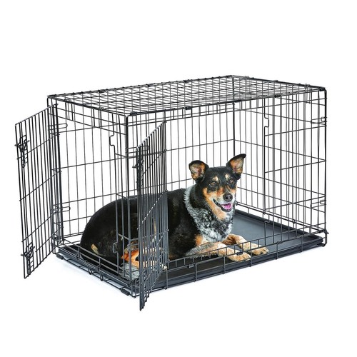 Foldable black dog cage pet - dog,