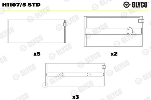 Crankshaft bearing shell set - crankshaft,