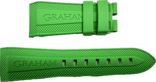 Graham green rubber watch - watch, band