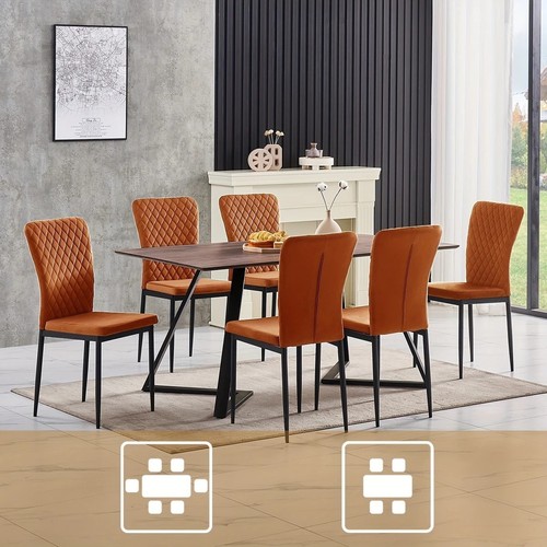 Set modern velvet dining - set,