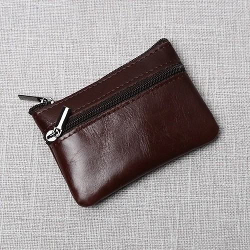 Leather mini coin purse unisex - purse,