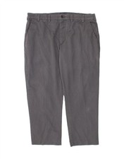 IZOD Mens Straight Chino Trousers W44 L30 Grey Cotton CQ88