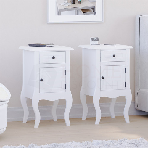 White bedside cabinet table - bedside,