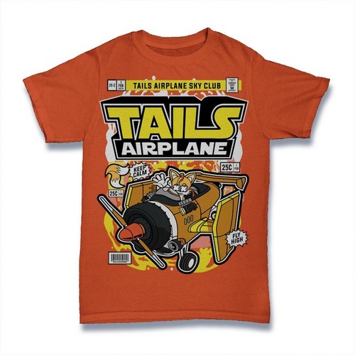 Sonic tails airplane tshirt - tails,