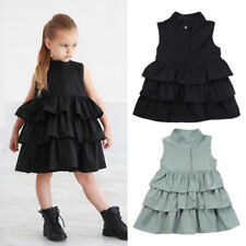 Summer Kid Baby Girls Party Pageant Ruffles Princess Tutu Dresses Clothes