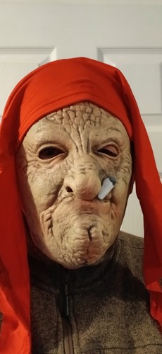 Old woman half latex - woman,