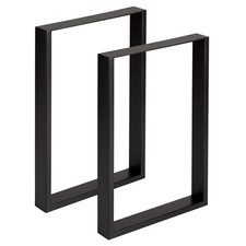 Set of 2 Black Metal Square
