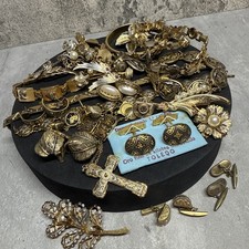 JOB LOT Vintage Toledo Damascene Jewellery Bracelet Earrings Brooch Etc Spain