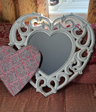 Off White Heart Distressed