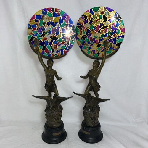 Two french spelter figurines - two,