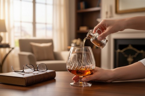 Cut glass brandy snifter - glass,