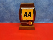 AA Car Badge Mounted On A Wooden Shield with AA key Ideal For A Man Cave
