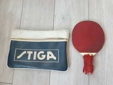 Vintage Slazenger  “ Challenge “ Table Tennis Bat With Vintage Stiga Bag