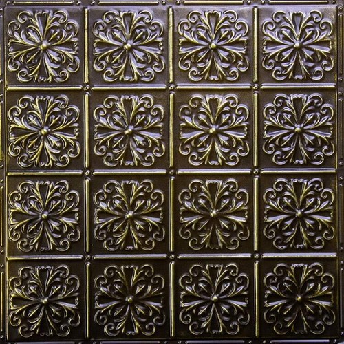Painted tin ceiling - ceiling, tile