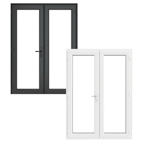 Pvc french patio door clear - french,