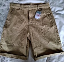 Primark Chino 11-12 Years Chino Shorts Stone Cotton New With Tag