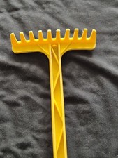 Children's plastic garden rake toy yellow