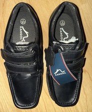 Kangol Harrow Vel Kids Shoes Black UK 3 EU 35.5 Smart School Shoes