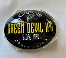 Oakham green devil beer oval