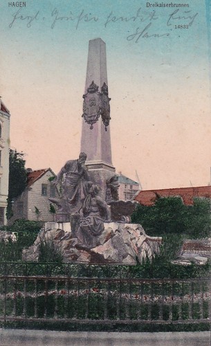 Hagen three emperor - hagen, fountain