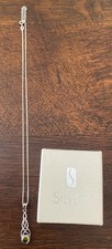 Silver pendant with green - silver, pendant,