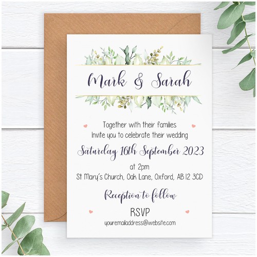 Wedding invitation cards pack - invitation,