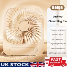 4 Speeds Magnetic Fan Mini Desk Cooling Fan Hand-held USB Rechargeable Portable
