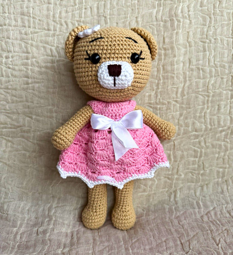 Handmade crocheted teddy - crocheted, bear