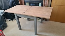 Next Dove Grey Malvern Oak Effect Dining Table 90cm extends to 180cm