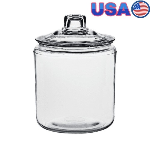 Heritage glass jar - glass, w/