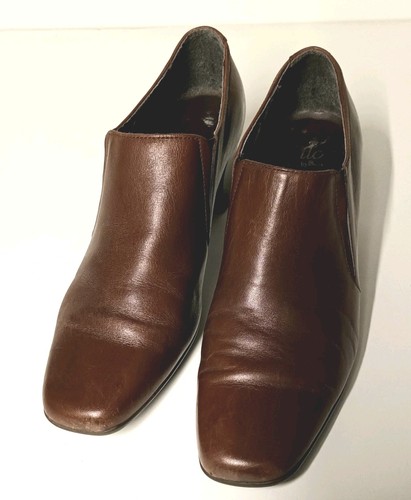 Brown leather ankle boots size - leather,