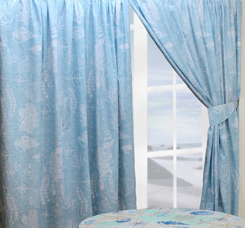 Coastal bedding curtain - bedding, fitted