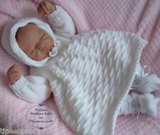 BABY KNITTING PATTERNS DK 58 GIRLS DRESS REBORN DOLLS SET PRECIOUS NEWBORN KNITS
