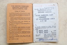 Driving Licence, Female, 1962-1965 ABC, SE12 Kennedy