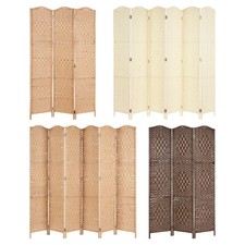 Solid Weave Hand Made Wicker Folding Room Divider Separator/Privacy Screen/Panel