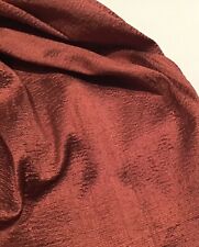 100% RAW SILK DUPION BRICK RED