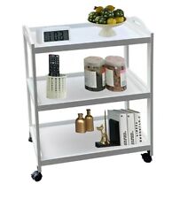 3 Tier Serving Trolley On 4 Wheel Rolling Contemporary Kitchen Storage Orgainzer