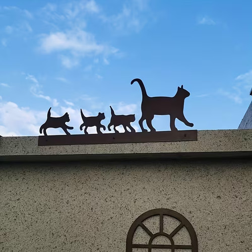 Black silhouette cat - cat, and